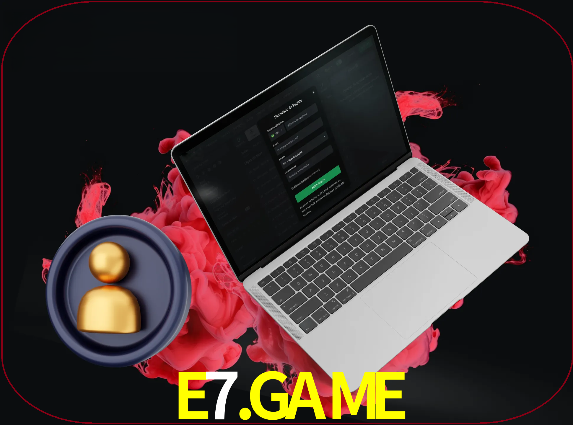 No cabeçalho do site e7.game, clique no botão que o levará a um formulário especial onde terá de introduzir as suas informações actuais.