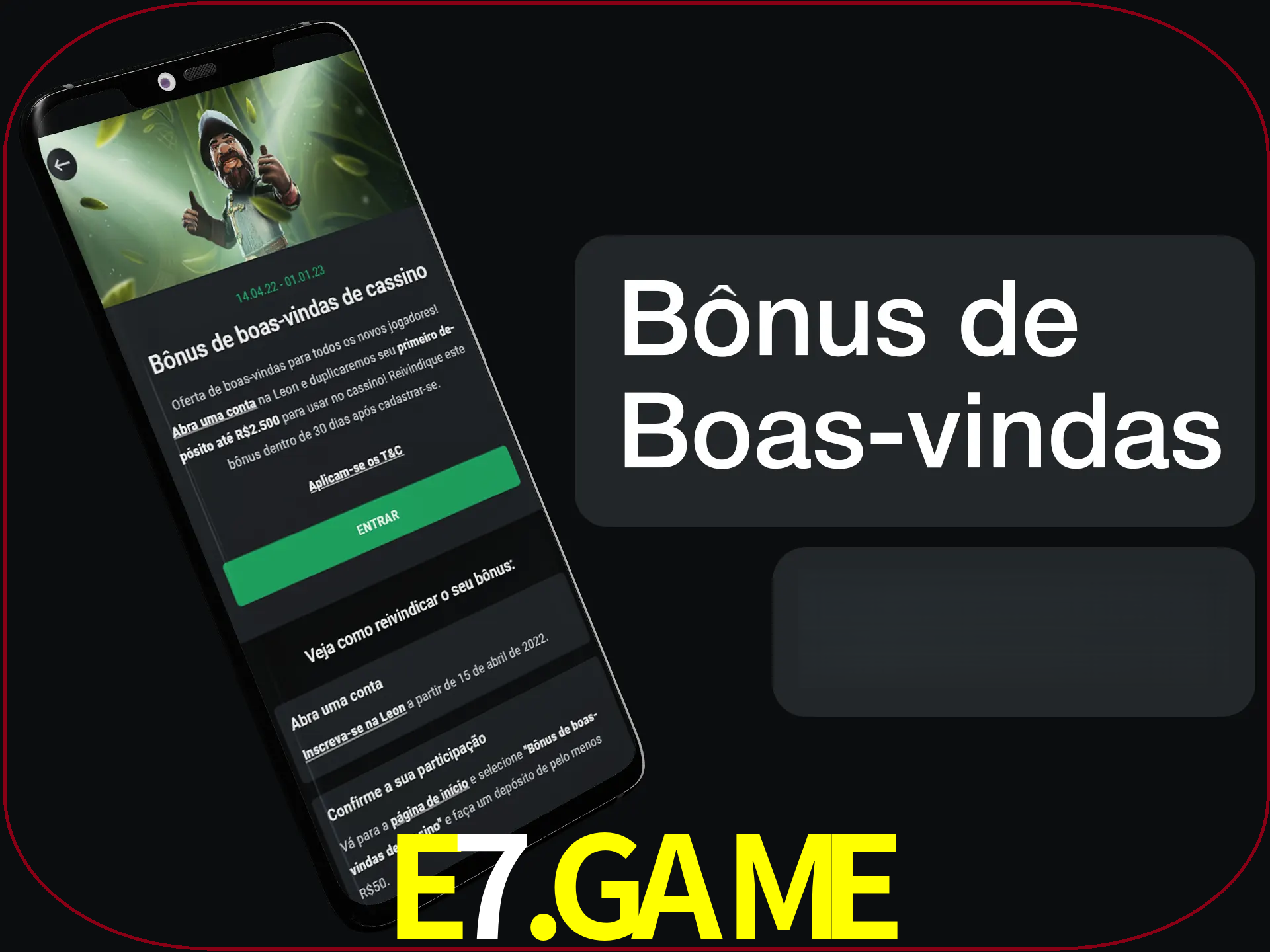 Não se esqueça de usar o bônus de boas-vindas.